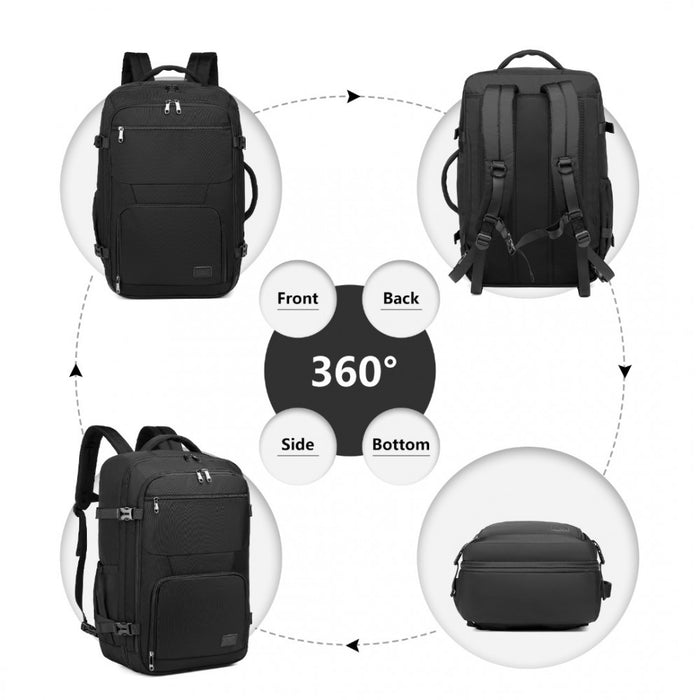 Portable Travel Backpack Cabin Luggage Bag – Black