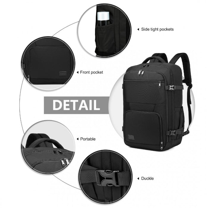 Portable Travel Backpack Cabin Luggage Bag – Black