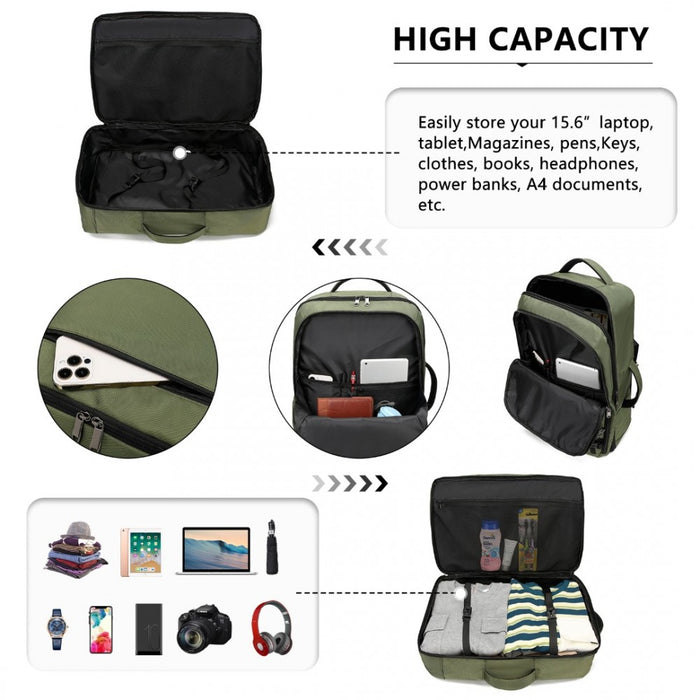 Portable Travel Backpack Cabin Luggage Bag – Green