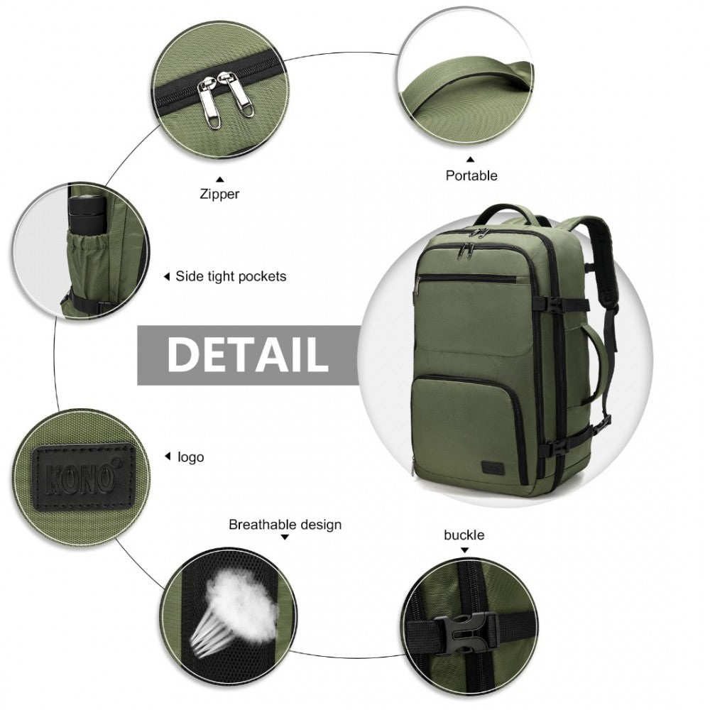 Portable Travel Backpack Cabin Luggage Bag – Green