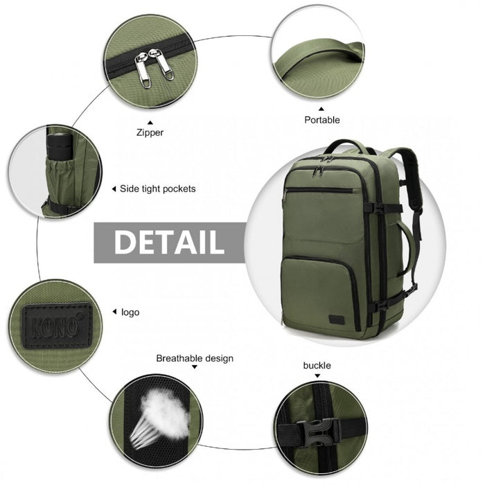 Portable Travel Backpack Cabin Luggage Bag – Green