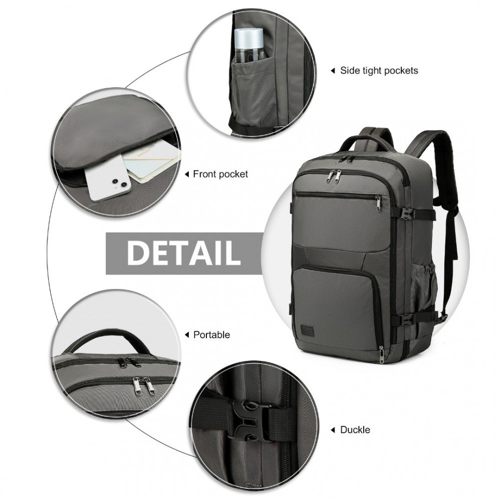 Portable Travel Backpack Cabin Luggage Bag – Grey