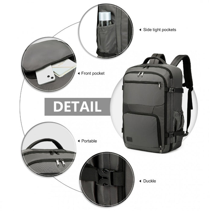 Portable Travel Backpack Cabin Luggage Bag – Grey