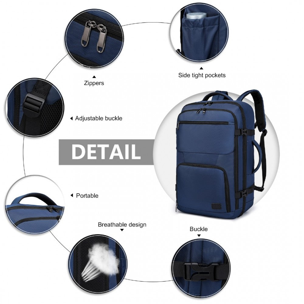Portable Travel Backpack Cabin Luggage Bag – Navy