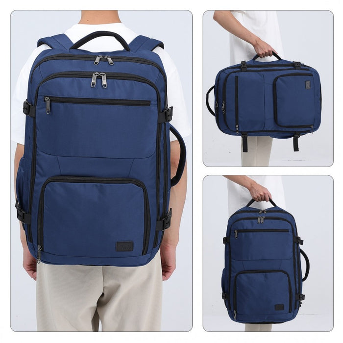 Portable Travel Backpack Cabin Luggage Bag – Navy