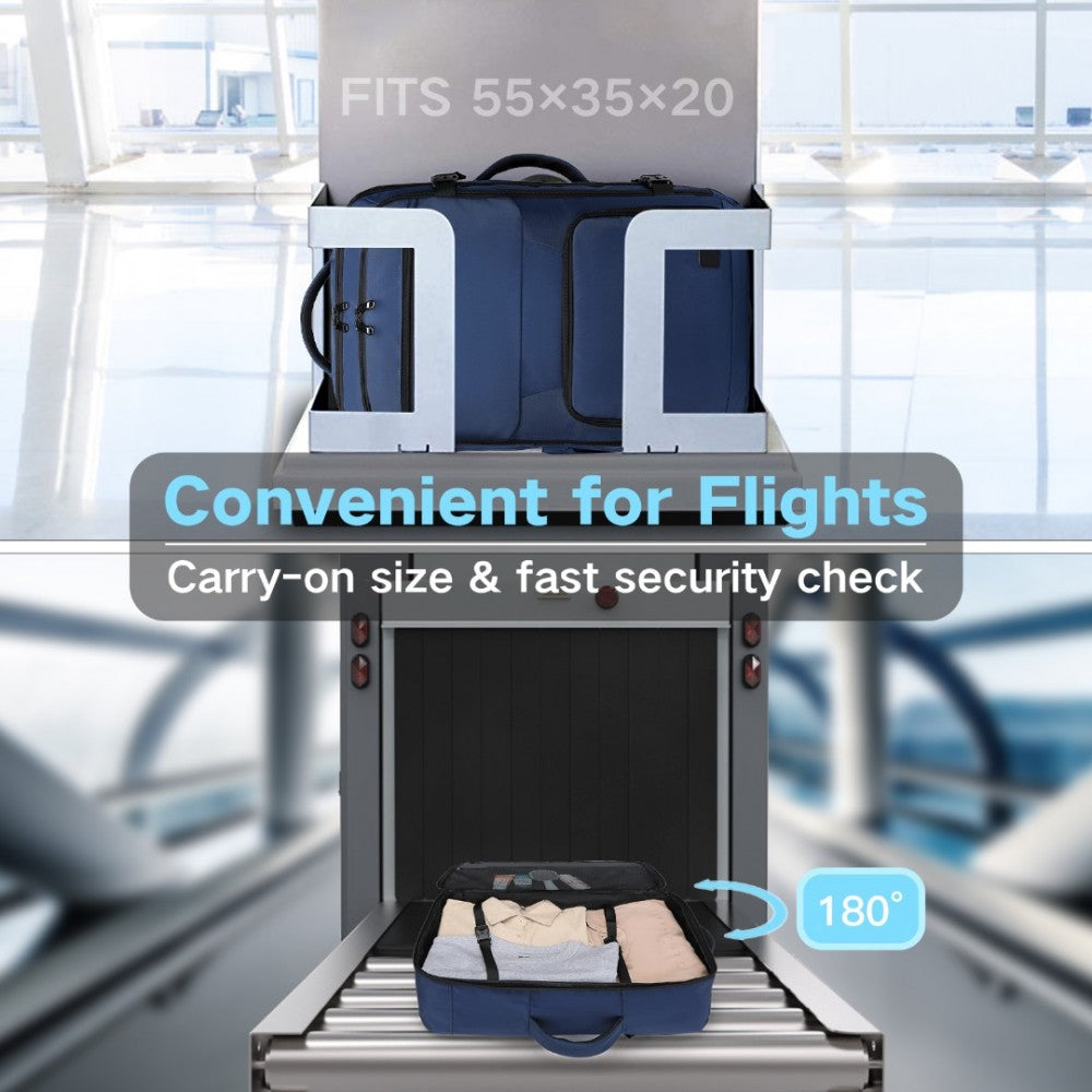 Portable Travel Backpack Cabin Luggage Bag – Navy