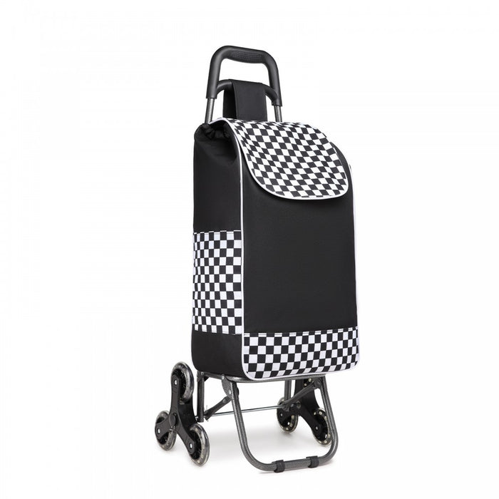 6 Wheel Push Shopping Trolley – EQ2043 – Black