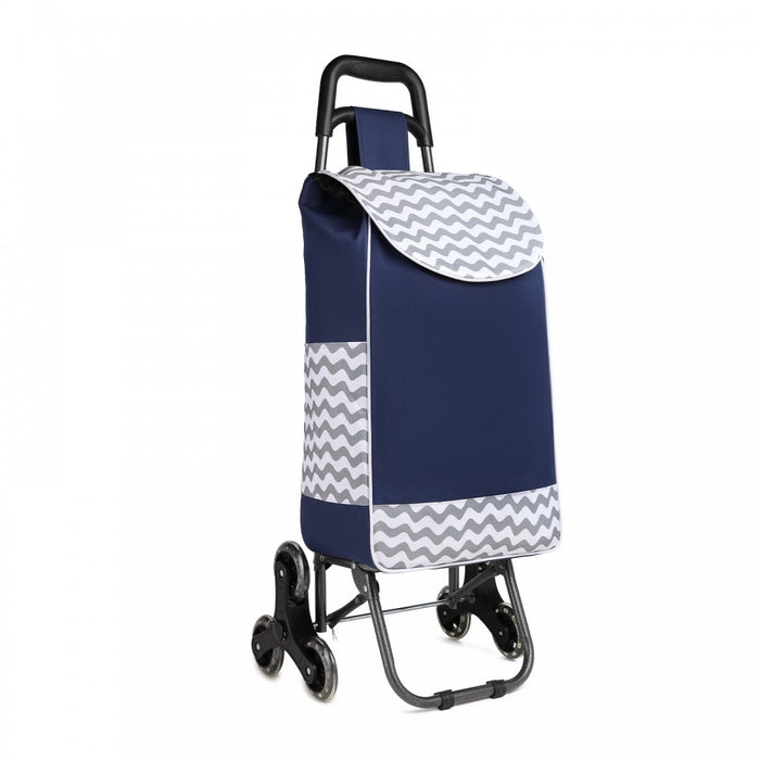 6 Wheel Push Shopping Trolley – EQ2043 – Navy