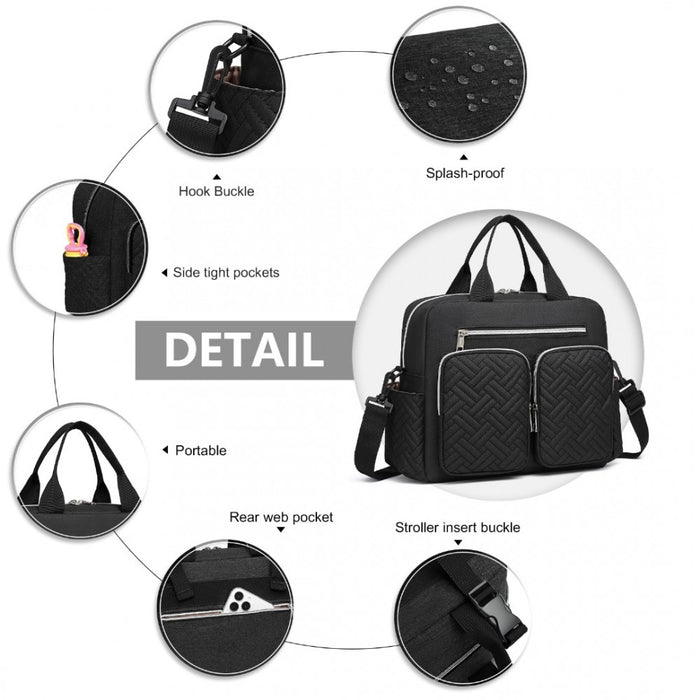 Functional Changing Tote Bag – Black