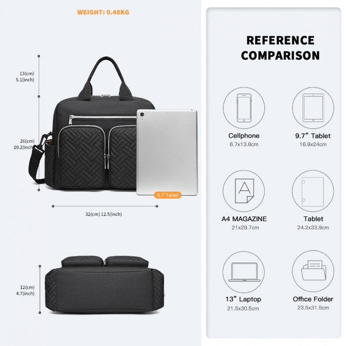 Functional Changing Tote Bag – Black