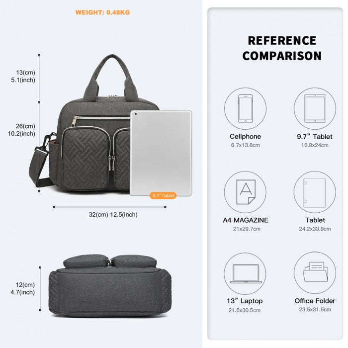 Functional Changing Tote Bag – Dark Grey
