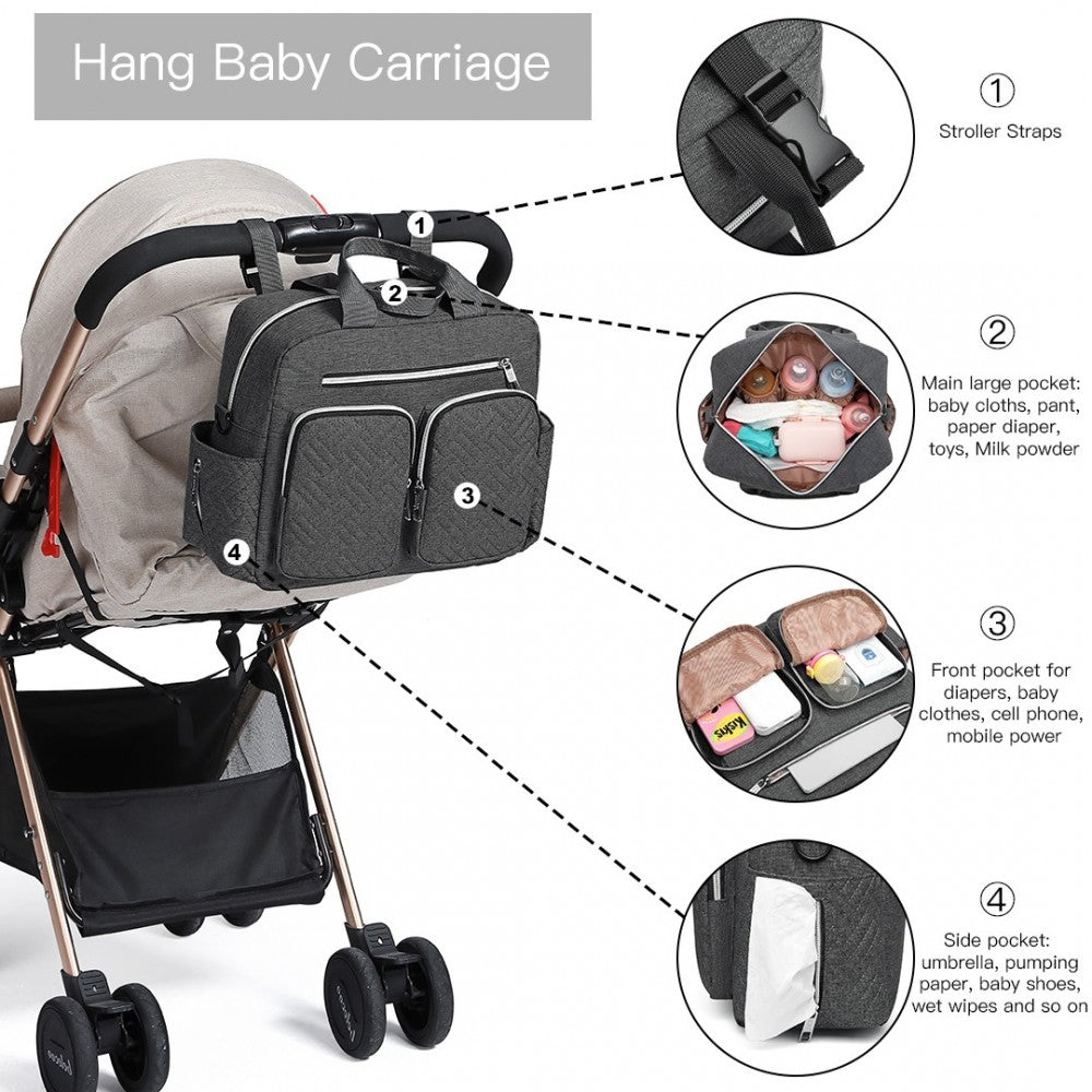 Functional Changing Tote Bag – Dark Grey
