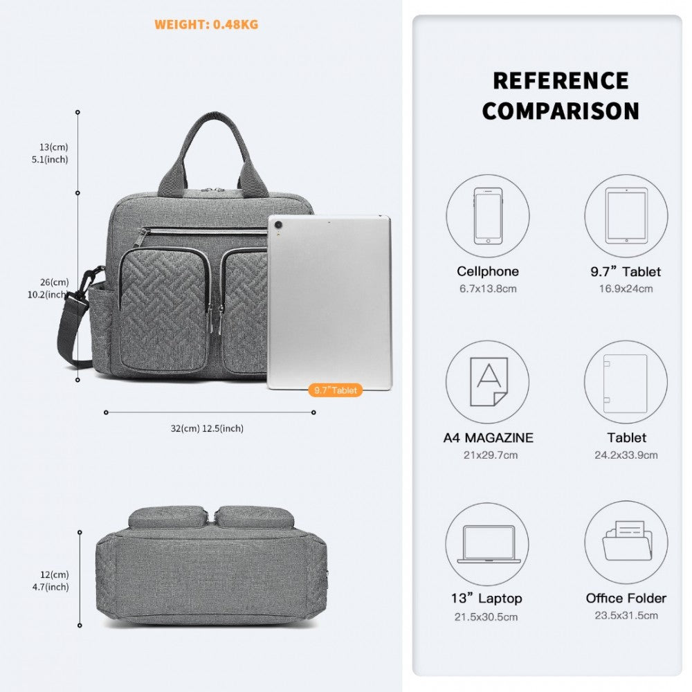 Functional Changing Tote Bag – Grey