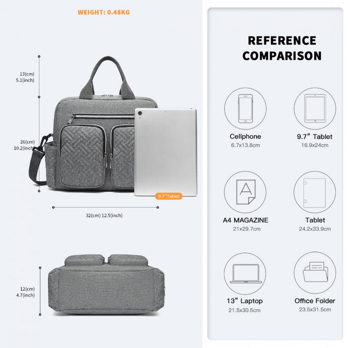 Functional Changing Tote Bag – Grey
