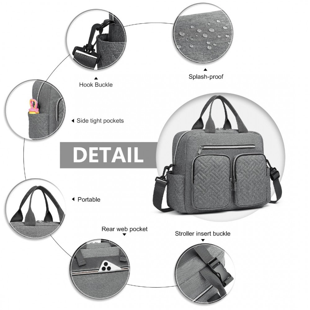 Functional Changing Tote Bag – Grey