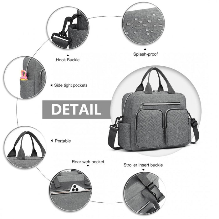 Functional Changing Tote Bag – Grey
