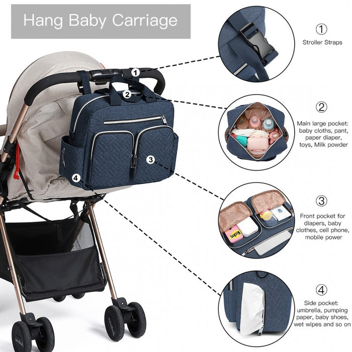 Functional Changing Tote Bag – Navy