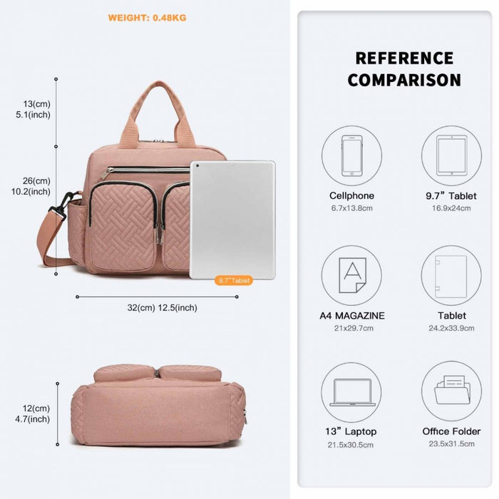 Functional Changing Tote Bag – Pink