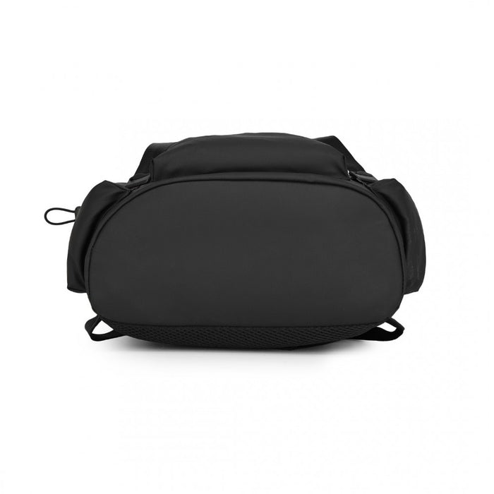 Advanced Leisure Backpack with Reflective Safety Features USB Charging and Dedicated Laptop Sleeve – Black