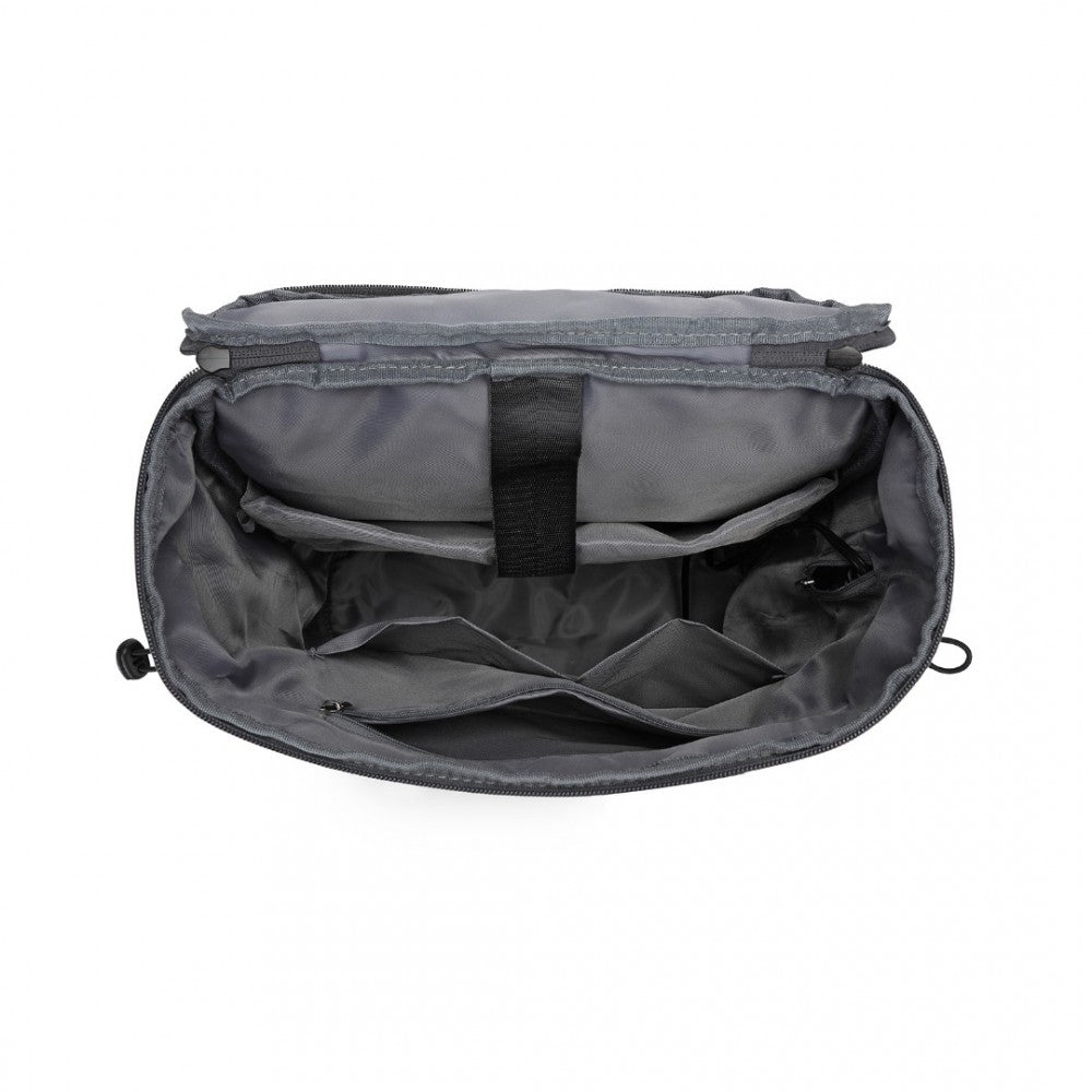Advanced Leisure Backpack with Reflective Safety Features USB Charging and Dedicated Laptop Sleeve – Grey