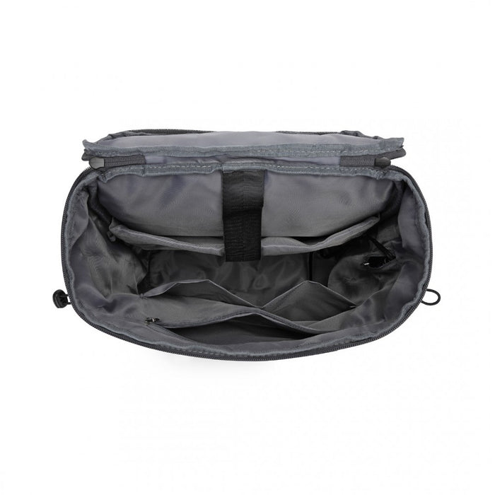Advanced Leisure Backpack with Reflective Safety Features USB Charging and Dedicated Laptop Sleeve – Grey