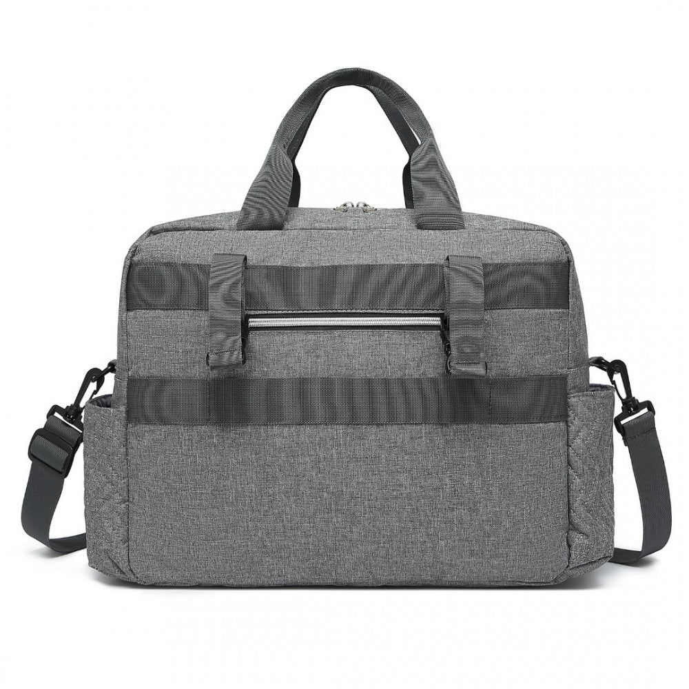 Nappy Changing Tote Bag with Built-In Changing Mat Thermal Insulation Waterproof Design – Grey
