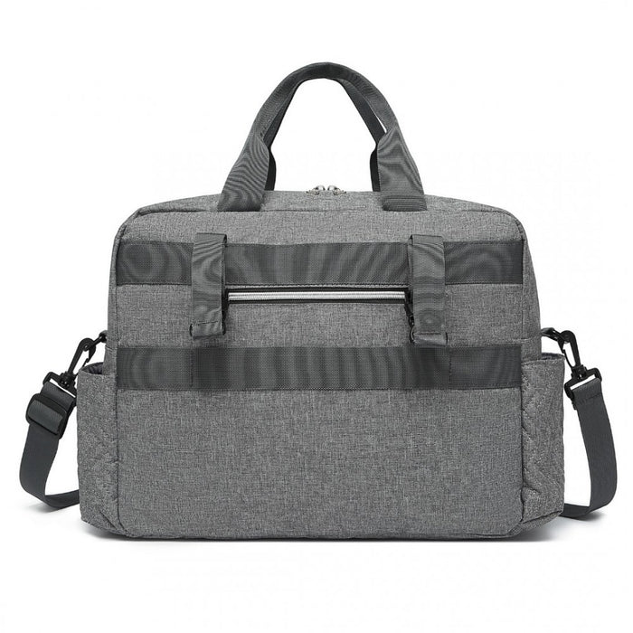 Nappy Changing Tote Bag with Built-In Changing Mat Thermal Insulation Waterproof Design – Grey