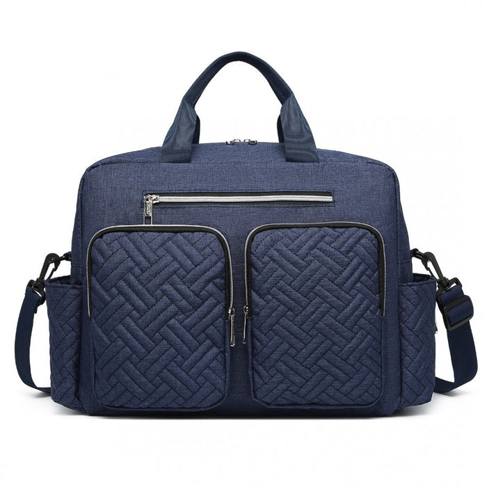 Nappy Changing Tote Bag with Built-In Changing Mat Thermal Insulation Waterproof Design – Navy