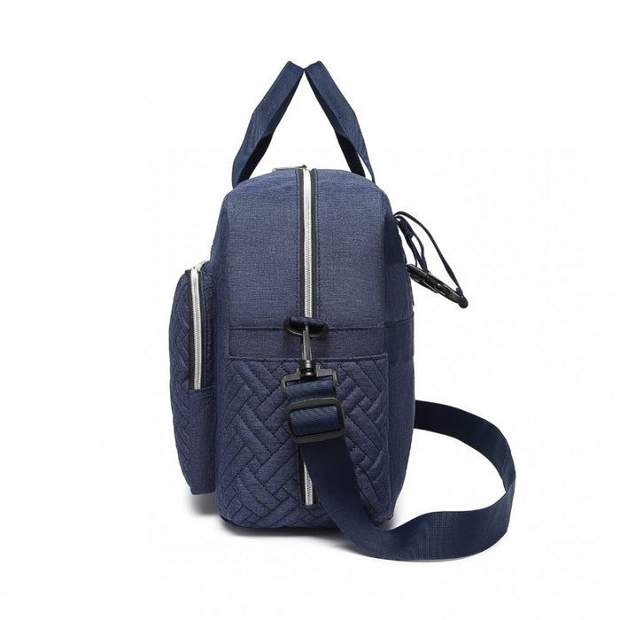 Nappy Changing Tote Bag with Built-In Changing Mat Thermal Insulation Waterproof Design – Navy
