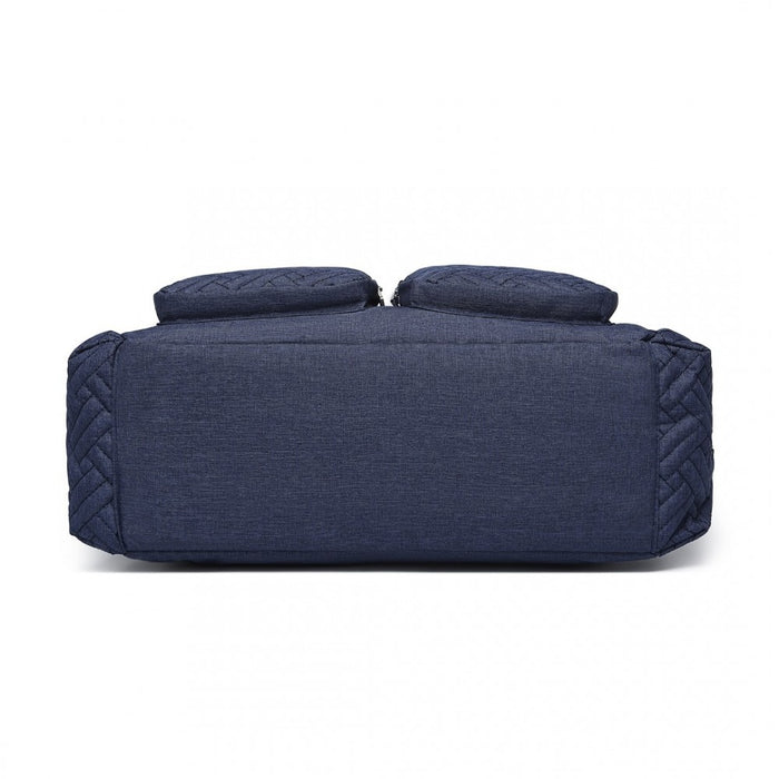Nappy Changing Tote Bag with Built-In Changing Mat Thermal Insulation Waterproof Design – Navy