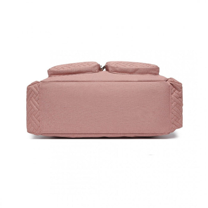 Nappy Changing Tote Bag with Built-In Changing Mat Thermal Insulation Waterproof Design – Pink