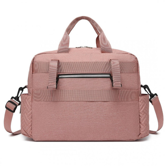 Nappy Changing Tote Bag with Built-In Changing Mat Thermal Insulation Waterproof Design – Pink
