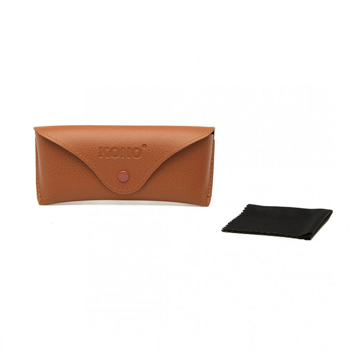 PU Leather Soft Sunglasses Case – Brown