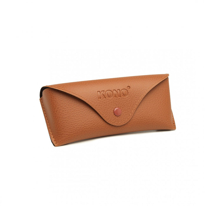 PU Leather Soft Sunglasses Case – Brown