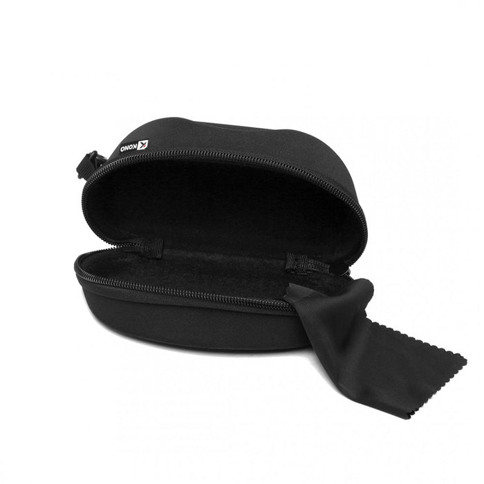 Hard Shell Zipper Sunglasses Case – Black
