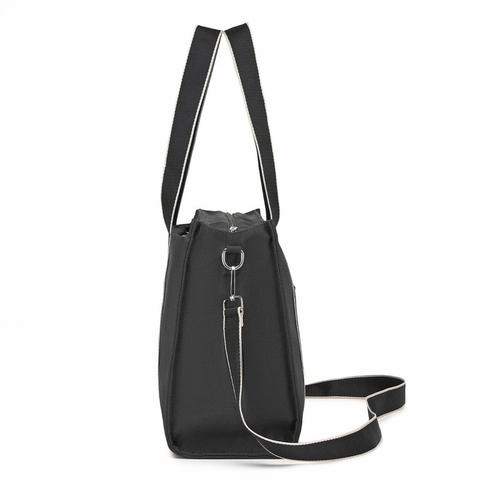 Large Tote Bag with 15.6-Inch Laptop Sleeve, Dual Carry Options – Black
