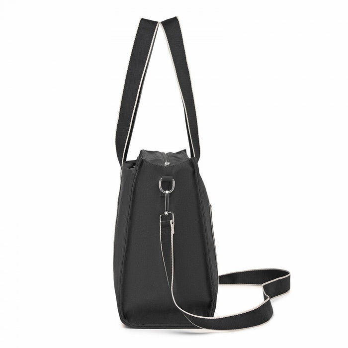Large Tote Bag with 15.6-Inch Laptop Sleeve, Dual Carry Options – Black