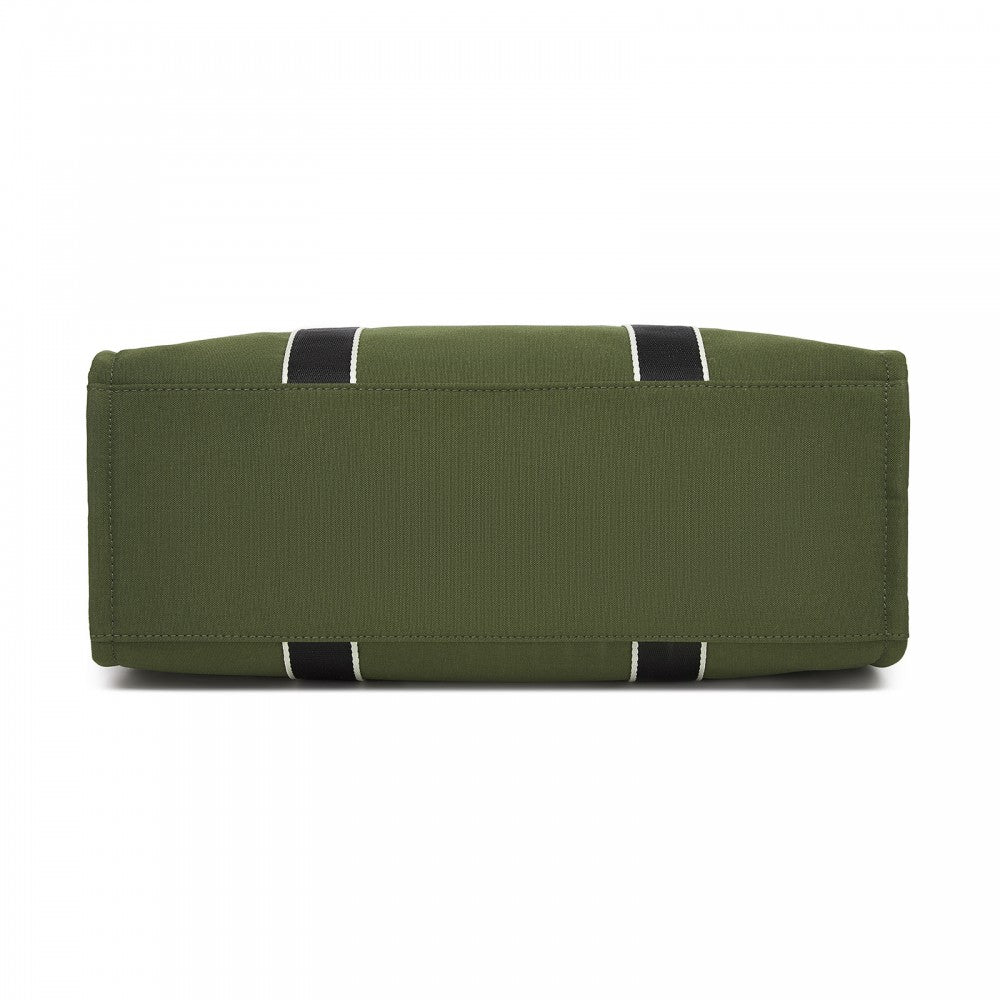 Large Tote Bag with 15.6-Inch Laptop Sleeve, Dual Carry Options – Green