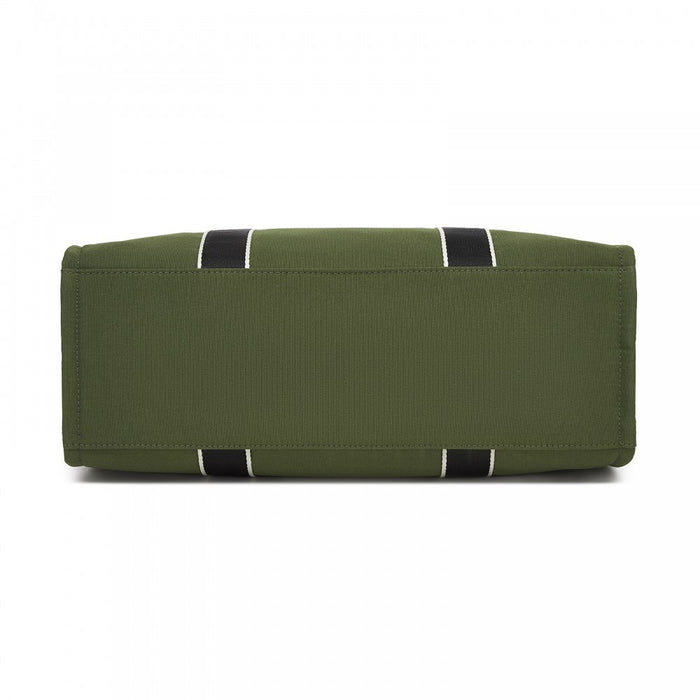 Large Tote Bag with 15.6-Inch Laptop Sleeve, Dual Carry Options – Green