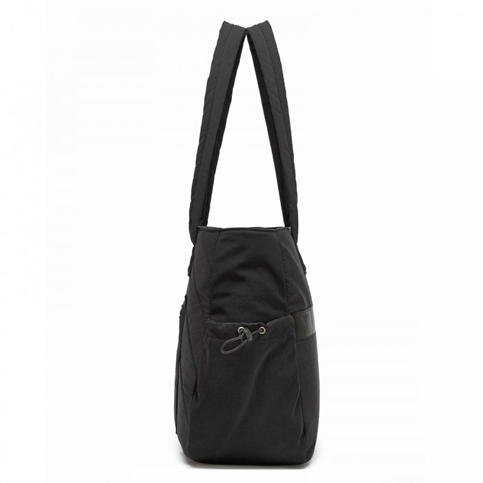 Minimalist Shoulder Bag with Laptop Sleeve and Multiple Pockets – Black