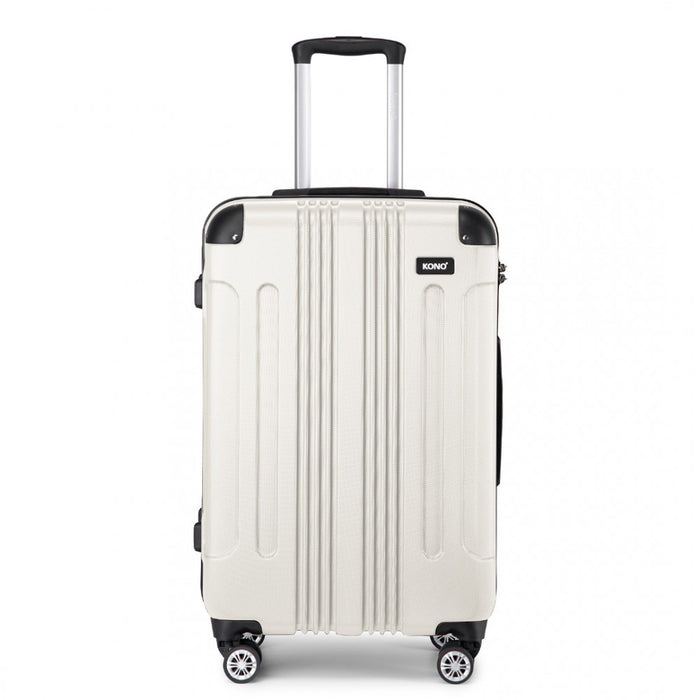 Lightweight Compact ABS Hard Shell Travel Luggage – 28-Inch – Beige