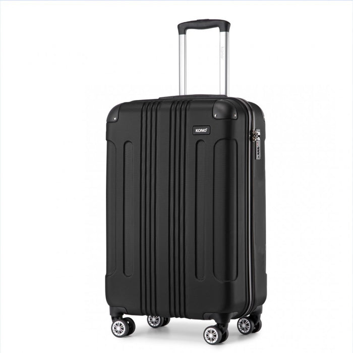 Lightweight Compact ABS Hard Shell Cabin Suitcase Travel Carry-On Luggage – 19-Inch – Black