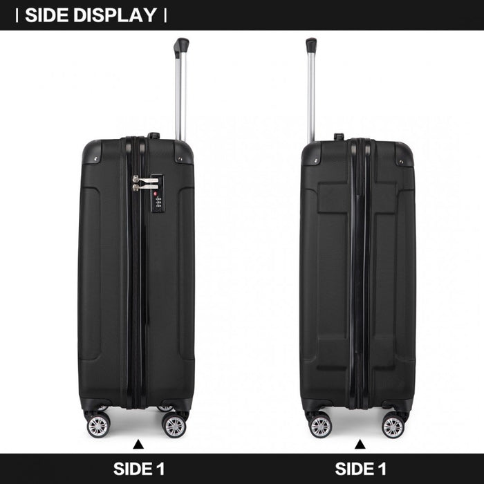 Lightweight Compact ABS Hard Shell Cabin Suitcase Travel Carry-On Luggage – 19-Inch – Black
