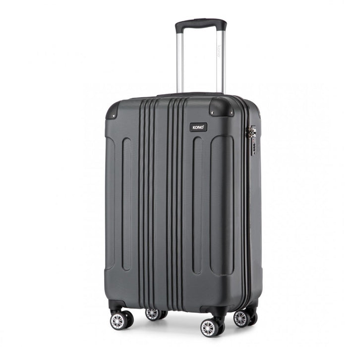 Lightweight Compact ABS Hard Shell Cabin Suitcase Travel Carry-On Luggage – 19-Inch – Grey