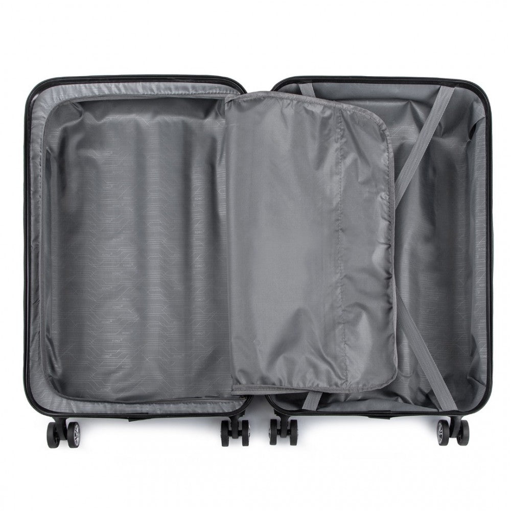 Lightweight Compact ABS Hard Shell Cabin Suitcase Travel Carry-On Luggage – 19-Inch – Grey