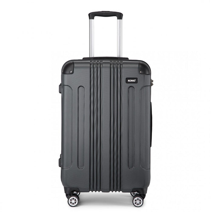 Lightweight Compact ABS Hard Shell Travel Luggage – 24-Inch – Grey