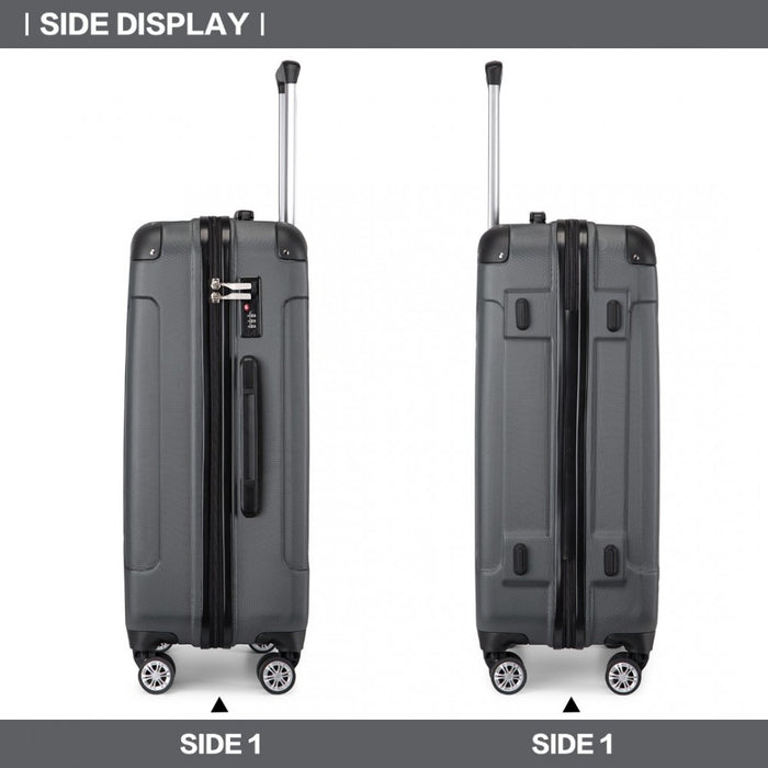 Lightweight Compact ABS Hard Shell Travel Luggage – 28-Inch – Grey