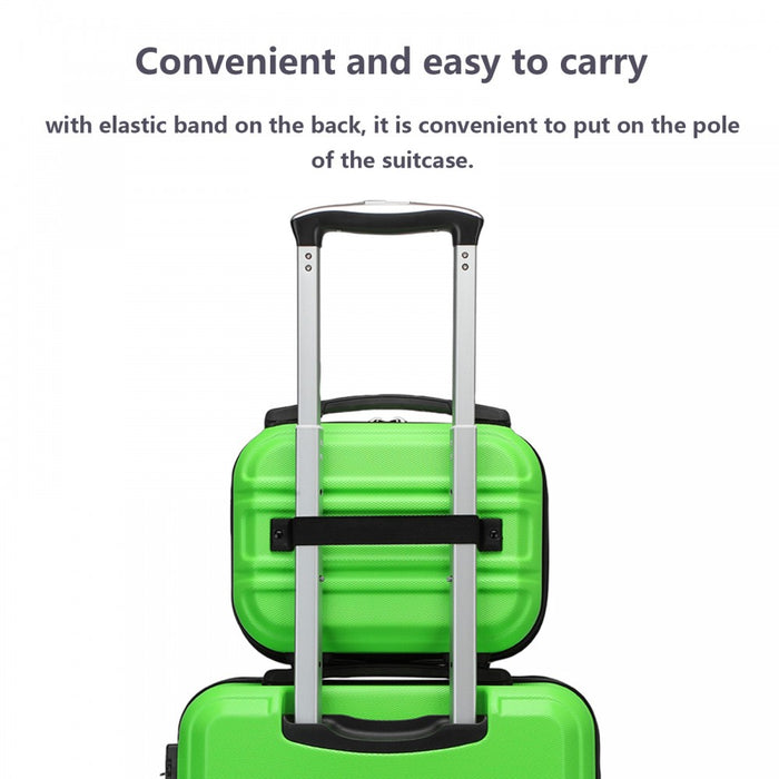 Lightweight ABS Hard Shell Vanity Case – 12-Inch – Green