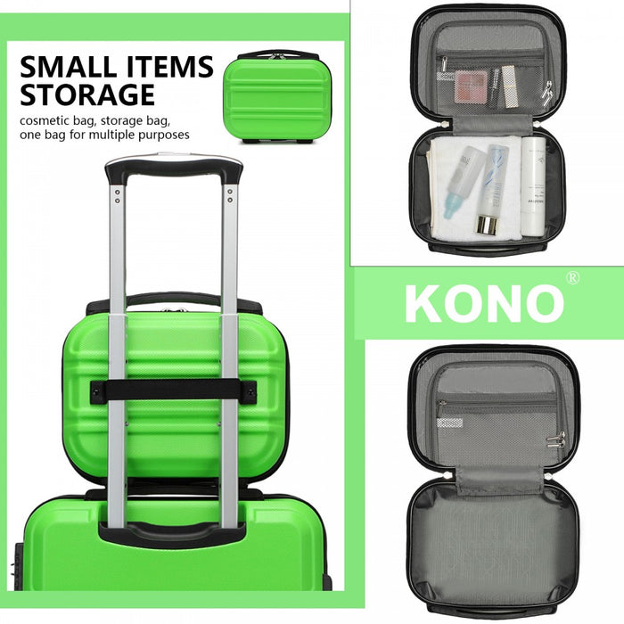 Lightweight ABS Hard Shell Vanity Case – 12-Inch – Green