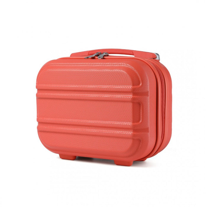 Lightweight ABS Hard Shell Vanity Case – 12-Inch – Coral